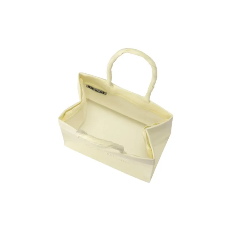 ISSEY MIYAKE Japanese Washi Fabric Shoulder Bag, Crossbody Bag, Handbag Mini Women's Yellow-3
