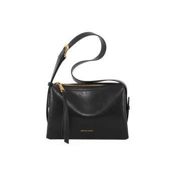 PIERRE CARDIN Top Grain Cow Leather Shoulder Bag, Crossbody Bag Regular Women's Black/Burgundy/Khaki