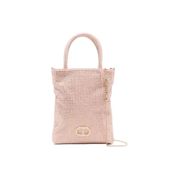 TWINSET MILANO Polyester Tote Bag, Shopping Bag, Handbag Mini Women's Peach