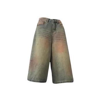 Anyveiw Denim Shorts Unisex Washed Color