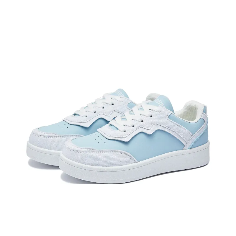 MEXICAN Slip Resistant, Abrasion Resistant, Lightweight, Breathable Low Top Skateboard Shoes Women's Blue White-1