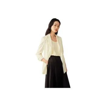 Yiner Business Suits Women's Cream White