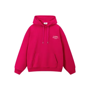 CoosRetro Sweatshirts Men Rose Red