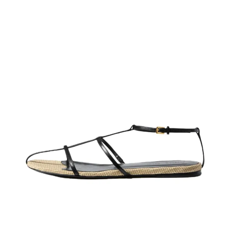 KHAITE Roman Sandals Women's Black-0