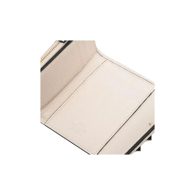 Valentino Calfskin Wallet Women's Beige-2