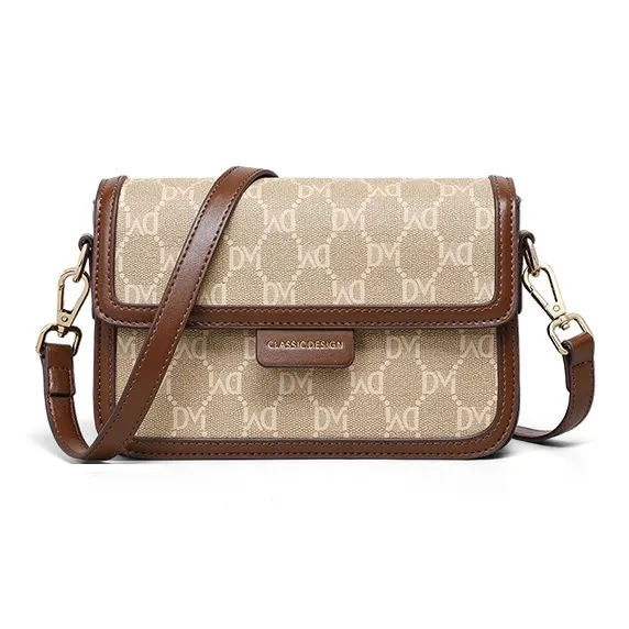 CNNCOO Synthetic Leather Small Square Bag, Crossbody Bag, Shoulder Bag Regular Women's Coffee Brown-5