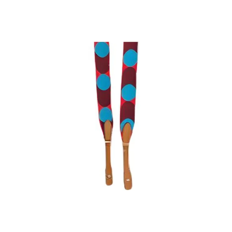 HERMES Sangle Flipperball Canvas With Swift Calfskin Shoulder Strap Bag Straps Women's Heart Red/Frida Blue/Gold-2