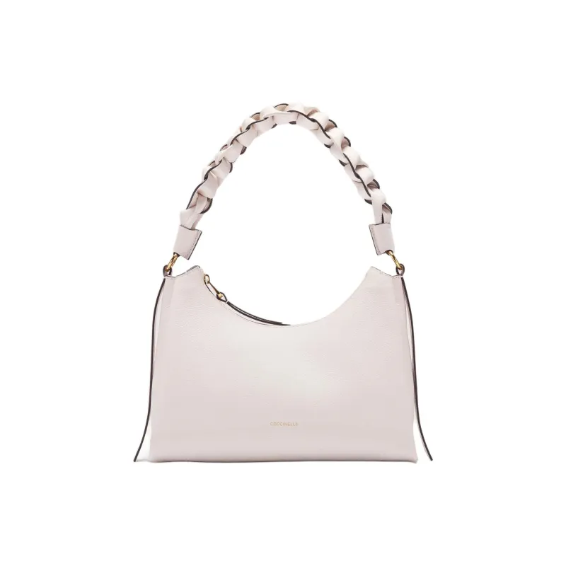 COCCINELLE Boheme Double Sided Leather Handbag Trumpets Women's White-0