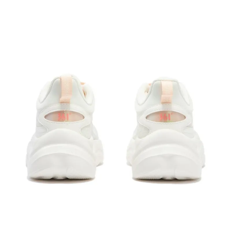 361° Cushioning Lightweight Low Top Running Shoes Women's White-4