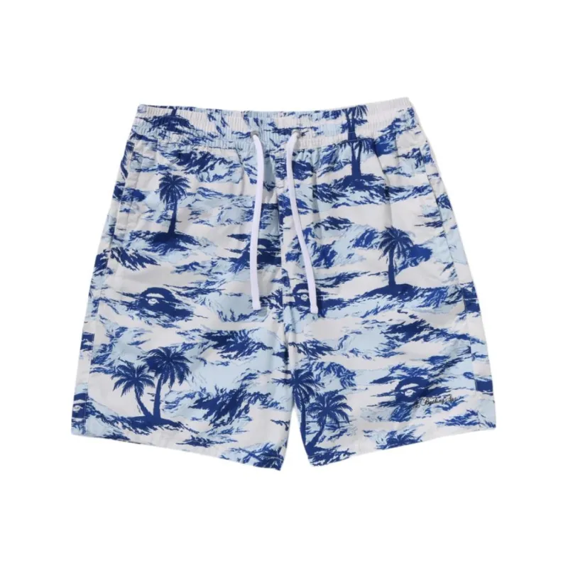 Bape Palm Tree Camo Relaxed Fit Beach Shorts-2