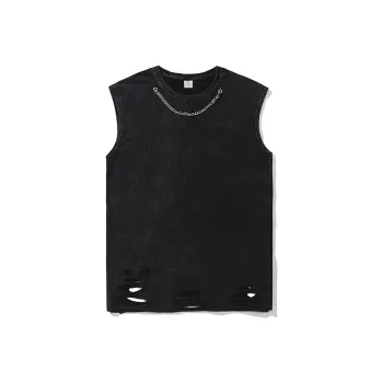 LUYUSHANYU Tank Tops Women's Washed Black