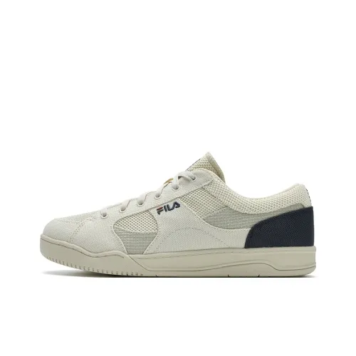 FILA SLANT SHOT Cloud Sail Shoes Lightweight And Breathable Low Top Canvas Shoes Men's Beige