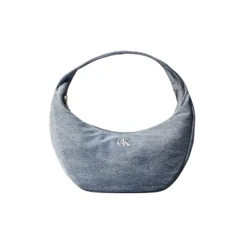 CALVIN KLEIN Denim Hobo Bag Handbag Trumpets Women's Blue