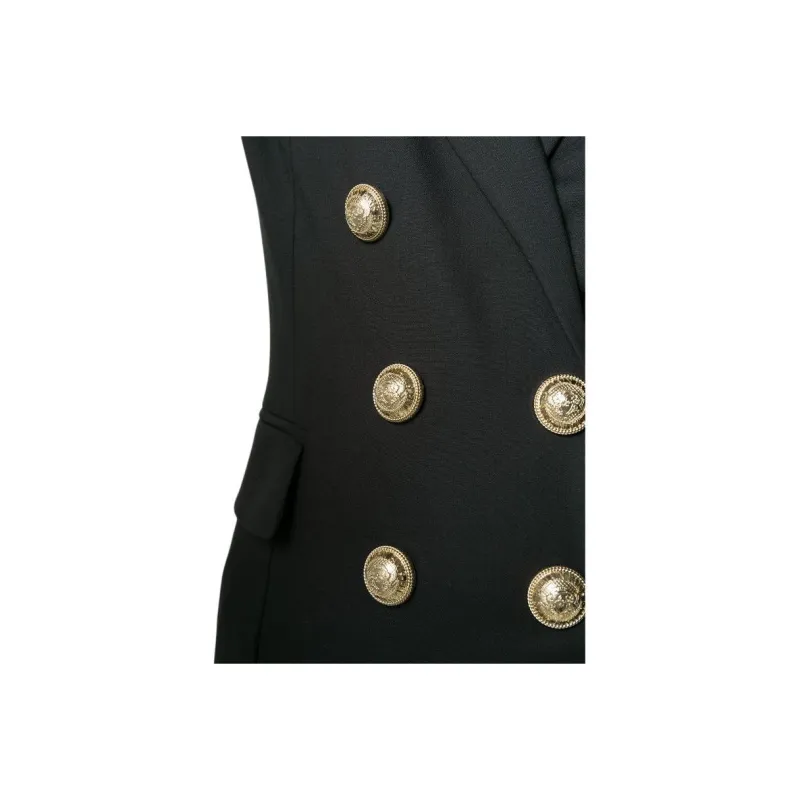 BALMAIN Long Sleeved Dresses Women's Black-4