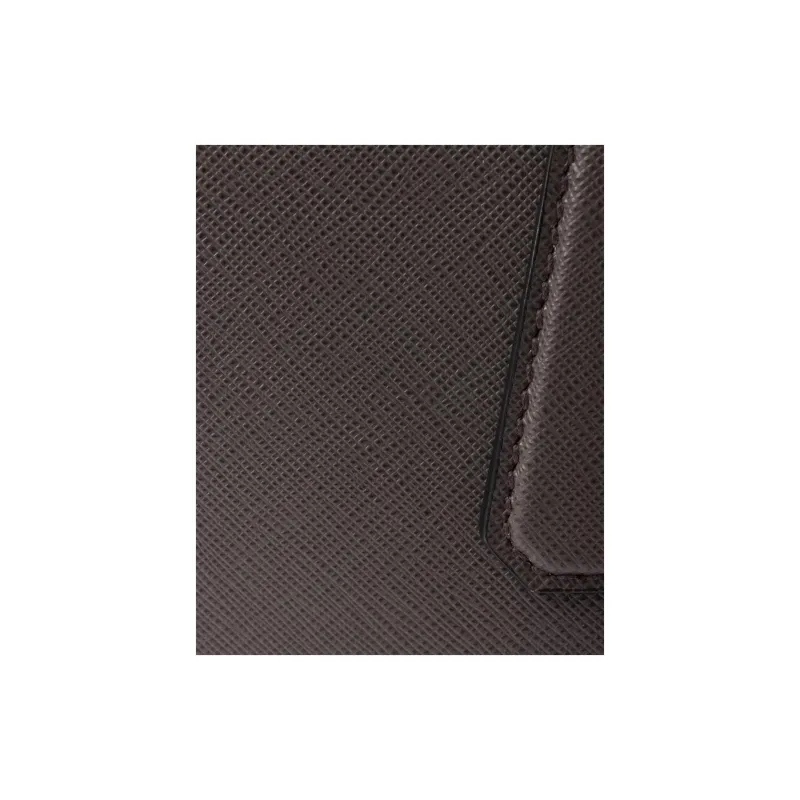 PRADA Calfskin Briefcase Men's Smoky Color-5