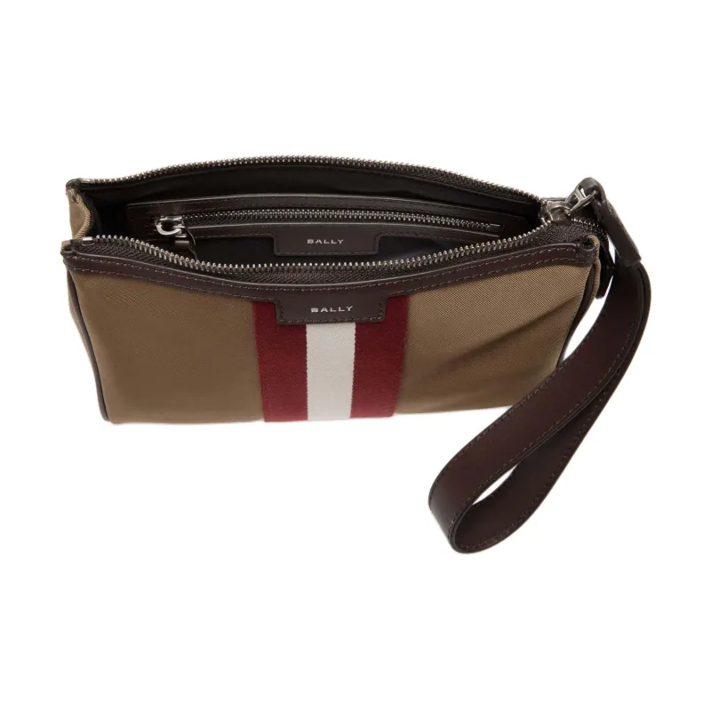 BALLY Code Nylon Clutch Men's Camel-2