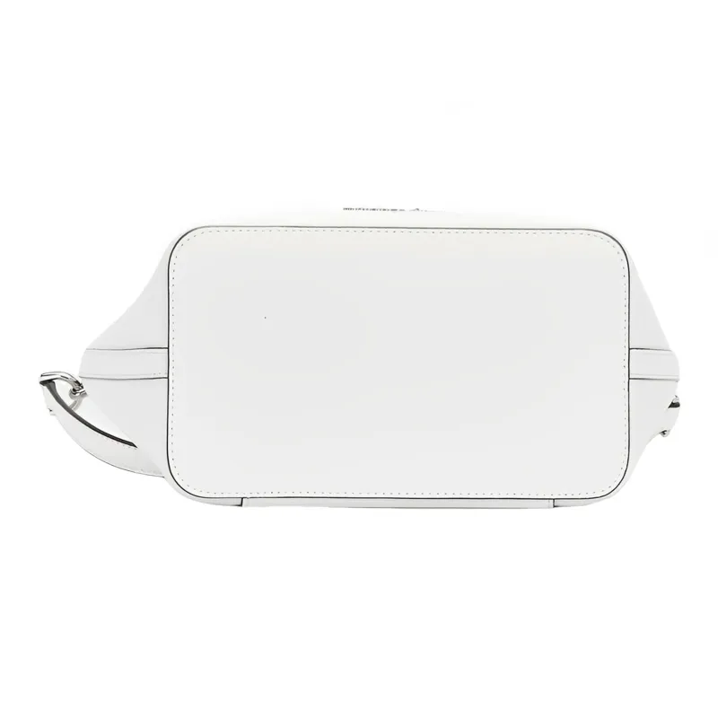 MICHAEL KORS Eden Leather Handbag, Bucket Bag, Shoulder Bag, Crossbody Bag Women's White-3