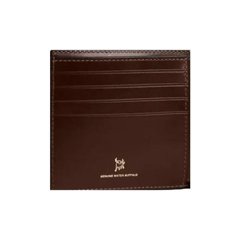 COACH Buffalo Leather Wallet Mini Unisex Dark Brown-2
