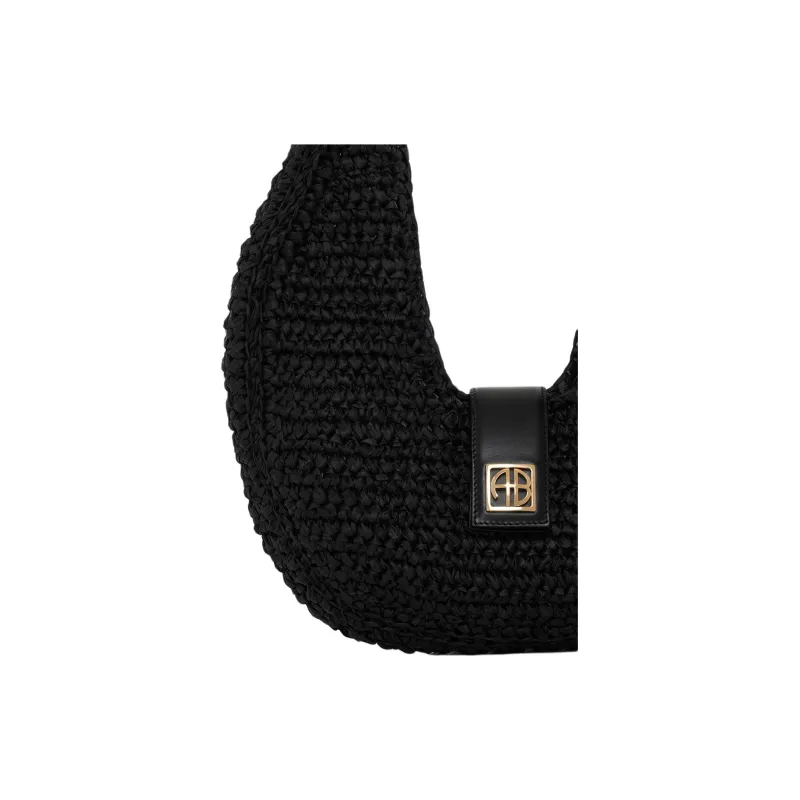 Anine Bing Cellulose One Shoulder Handbag Women's Black-3