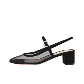 GIANVITO ROSSI Francoise Chunky Heel High Heels 4.5cm Women's Black