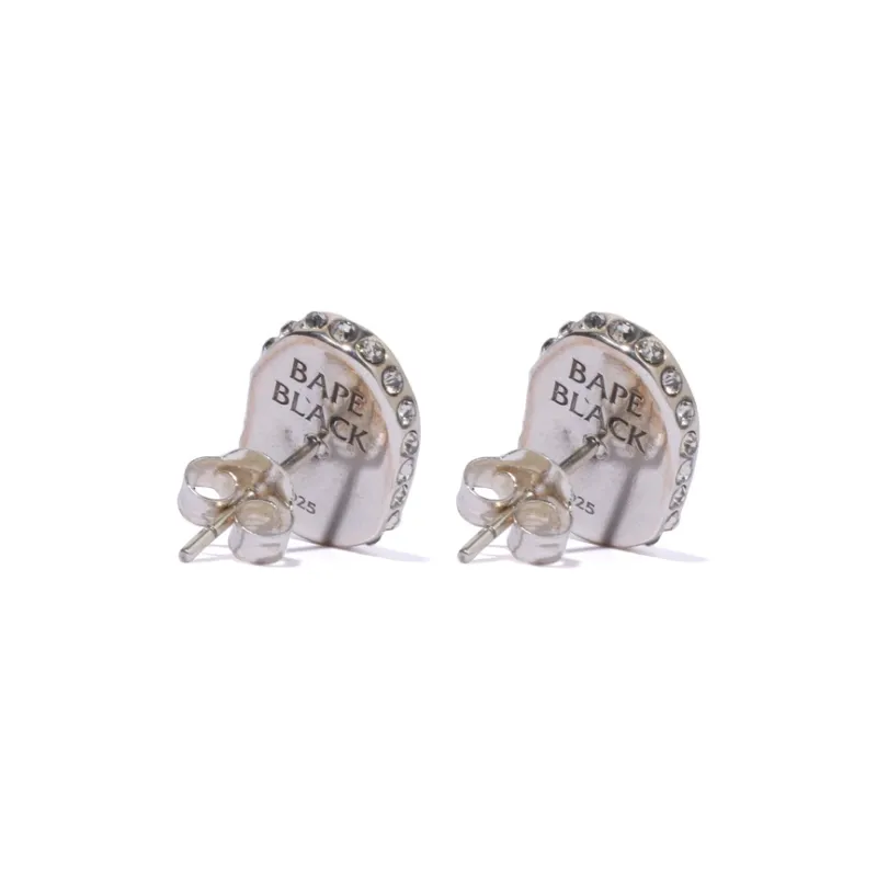 BAPE BLACK 925 Sterling Silver Stud Earrings Unisex-2