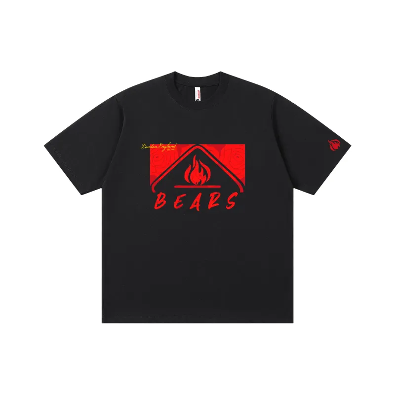LESS BEARS Drop Shoulder Sleeve T Shirt Women's-2