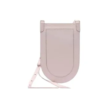 Delvau Pin Leather Cell Phone Pouch Women's Pink