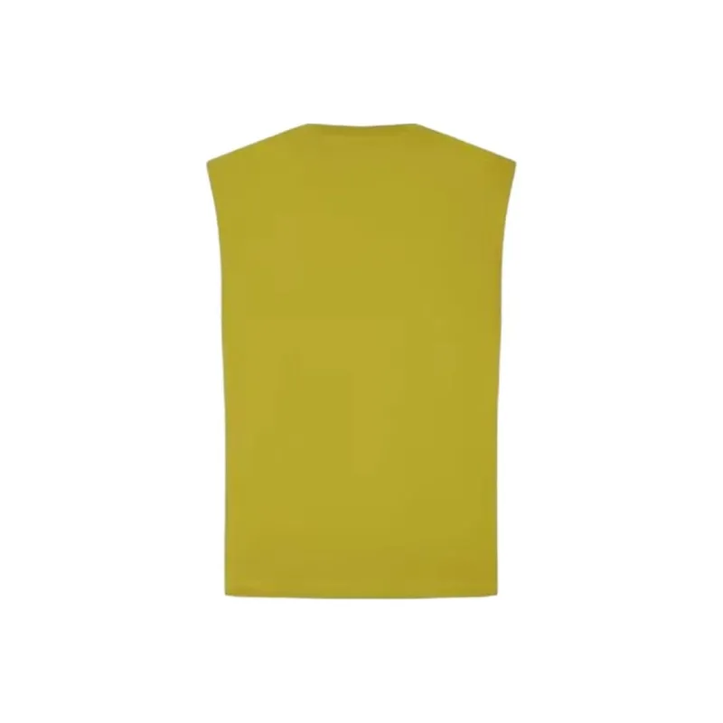 URBAN REVIVO Tank Tops Men Yellow Green-1