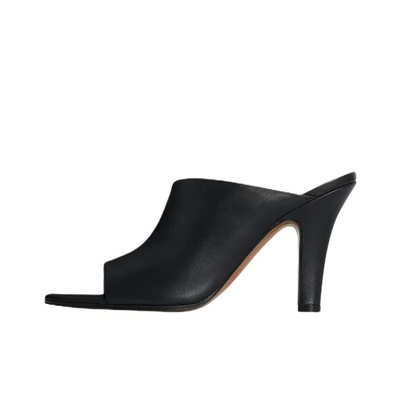 THE ROW Slide Slippers 9cm Women's Black-0