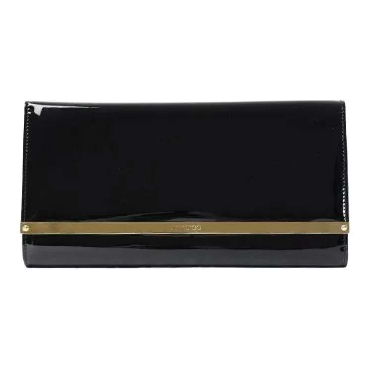Jimmy Choo Leather Clutch Women's Black-0