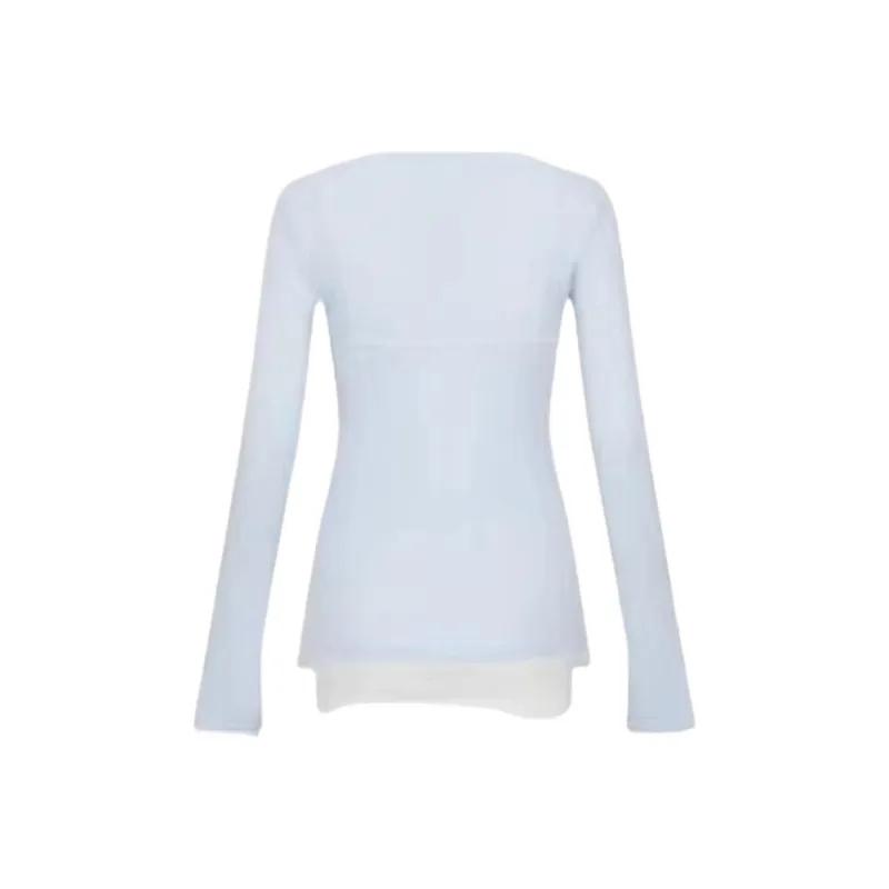 URBAN REVIVO T Shirts Women's Sky Blue-1