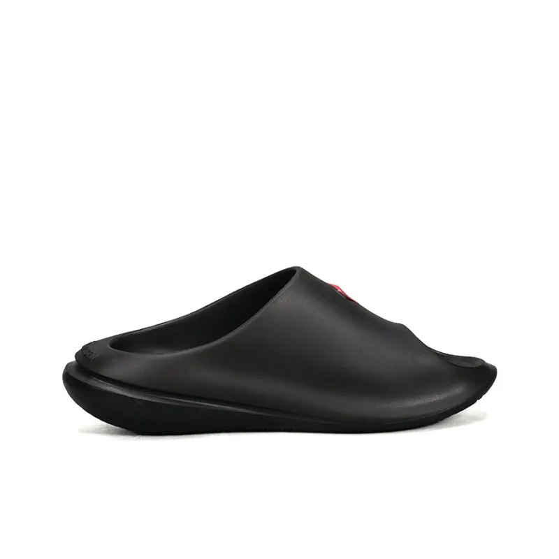 PEAK Very Small Fat Drag Slip Resistant Abrasion Resistant Cushioning Slide Slippers Men's Black Dark Red-1