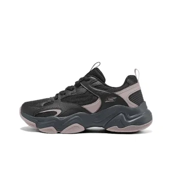 Skechers DLITES Abrasion Resistant Breathable Low Top Chunky Sneakers Women's Black
