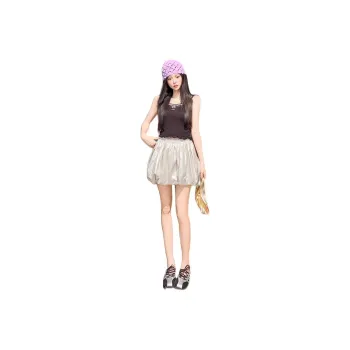Wen Shan Casual Short Skirts Women's Rose Gold