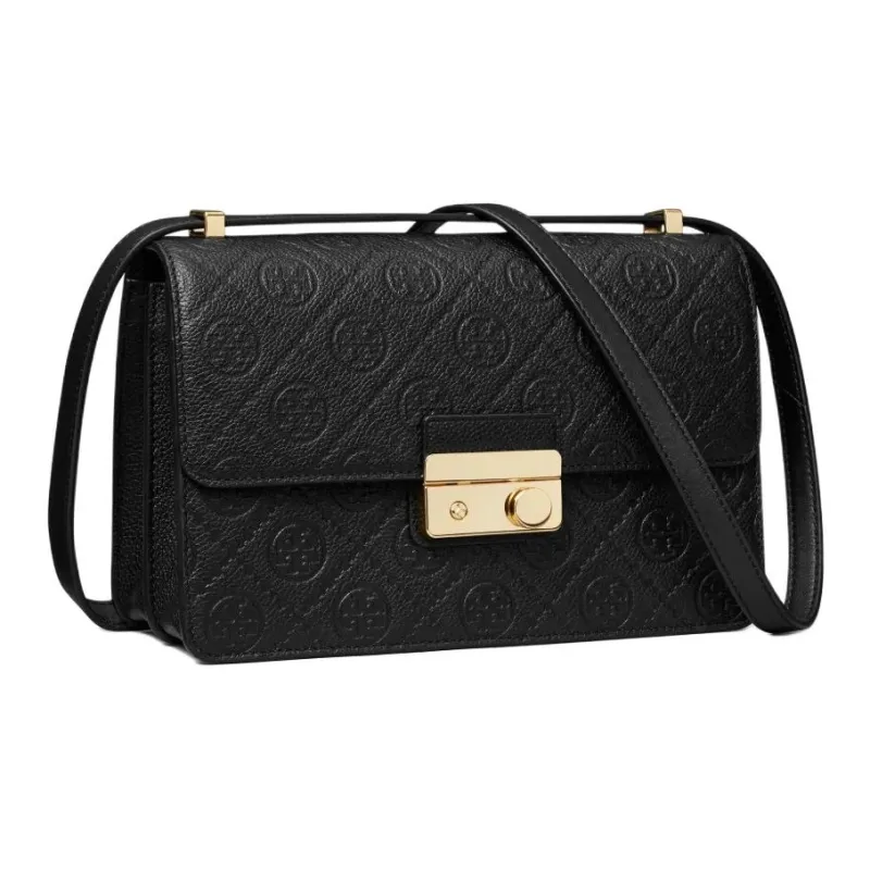 TORY BURCH Leather Shoulder Bag Women's Black-1