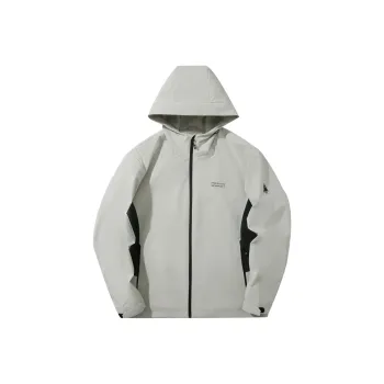 HLA Jackets Men Light Gray Splicing 93