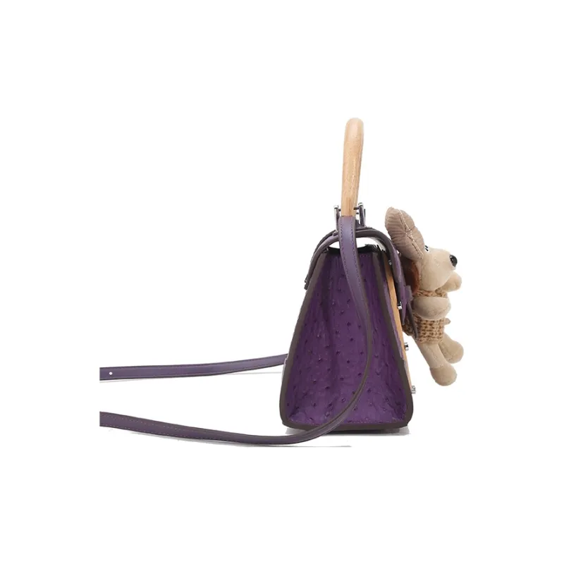 BUHOWE PU Small Square Bag, Shoulder Bag, Crossbody Bag, Handbag Women's Purple-2