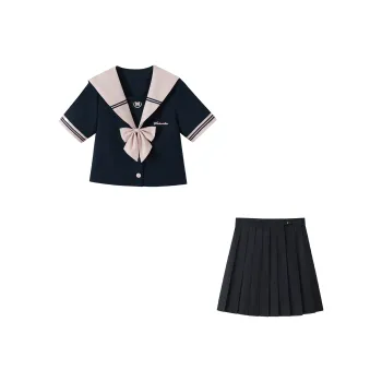 KAZAN Uniforms Women's Light Pink Sailor Suit With Collar