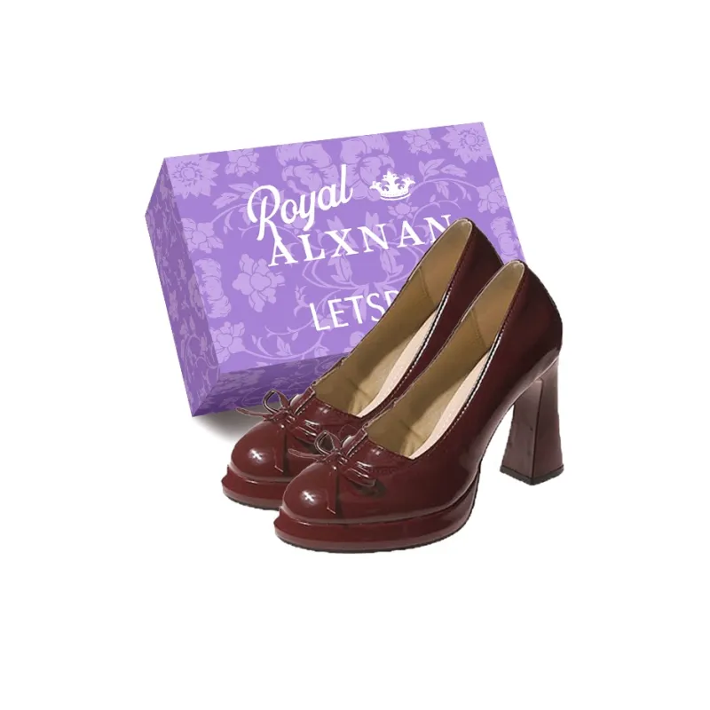 Alxnan Chunky Heel High Heels Women's-4