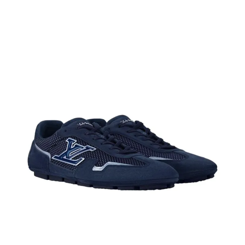 LOUIS VUITTON Rally Low Top Thin Sole Shoes, Casual Shoes Men's Blue-2
