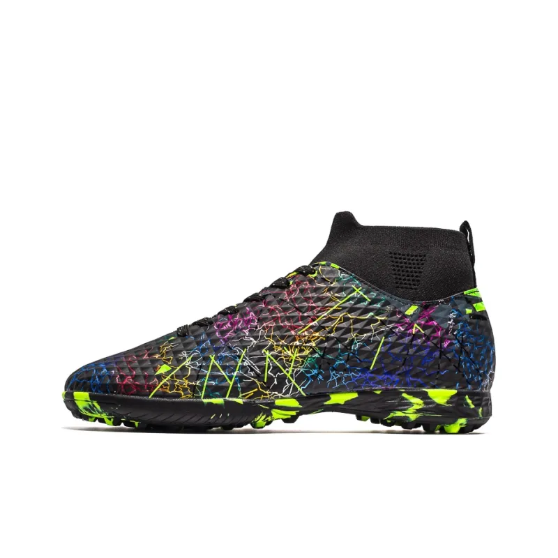 Sportful Soccer Shoes Men Low Top Daytime Blue Broken Studs/Black Neon Green Turf/Blue Neon Green Turf-4
