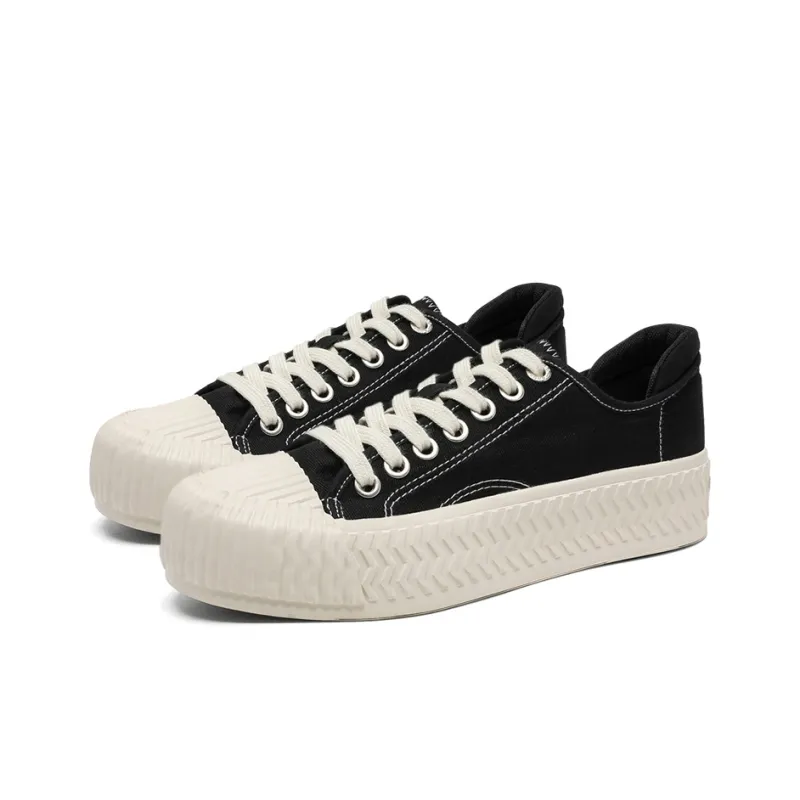 HACKBUTEER Low Top Skateboard Shoes Unisex Black Box Included-3