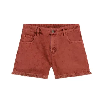 Golden Goose SS25 Denim Shorts Women's Brick Red