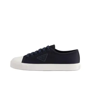 PRADA Low Top Canvas Shoes Men's Marine Blue