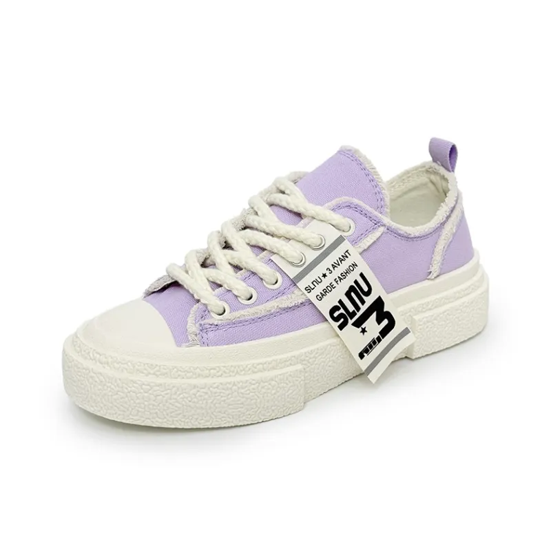 SLNU 3 Canvas Shoes Wear resistant And Lightweight Low Top Skateboard Shoes Unisex-6