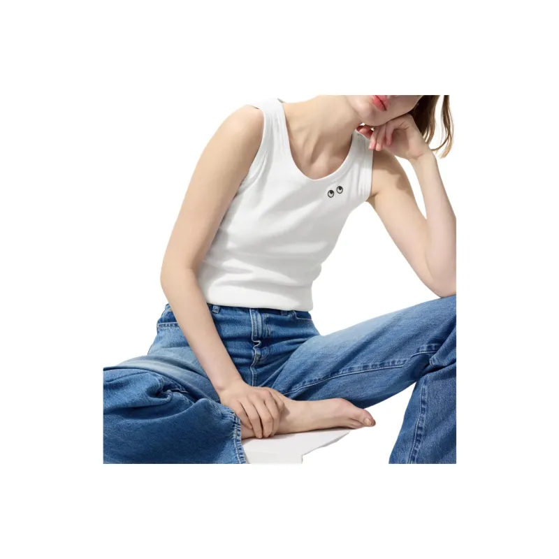 Anya Hindmarch X UNIQLO Tank Tops Women's Gray White-0