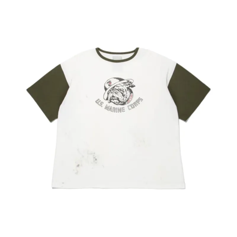 Bowwow SS25 USMC BULLDOG RIBBED SS CS AGING T Shirt Unisex-0