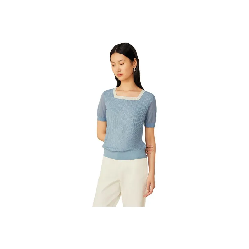 Yiner Knitwear Women's Light Blue-0