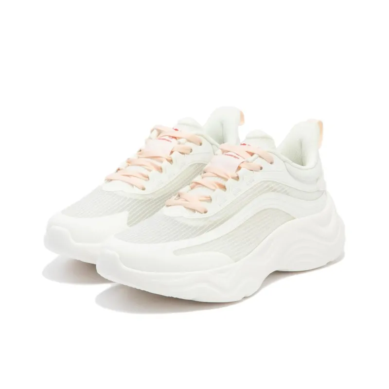 361° Cushioning Lightweight Low Top Running Shoes Women's White-3