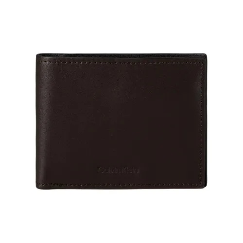 CALVIN KLEIN Cow Leather Wallet Men's Dark Brown